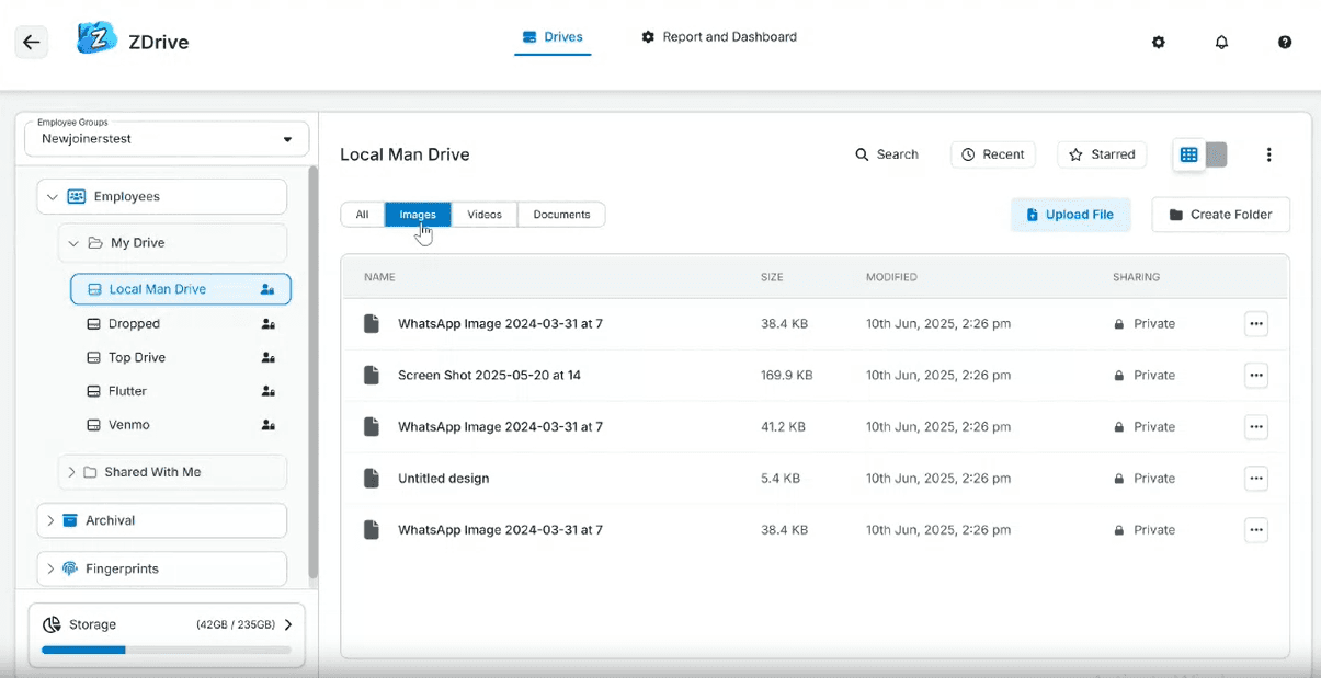 Store, organize and share files securely